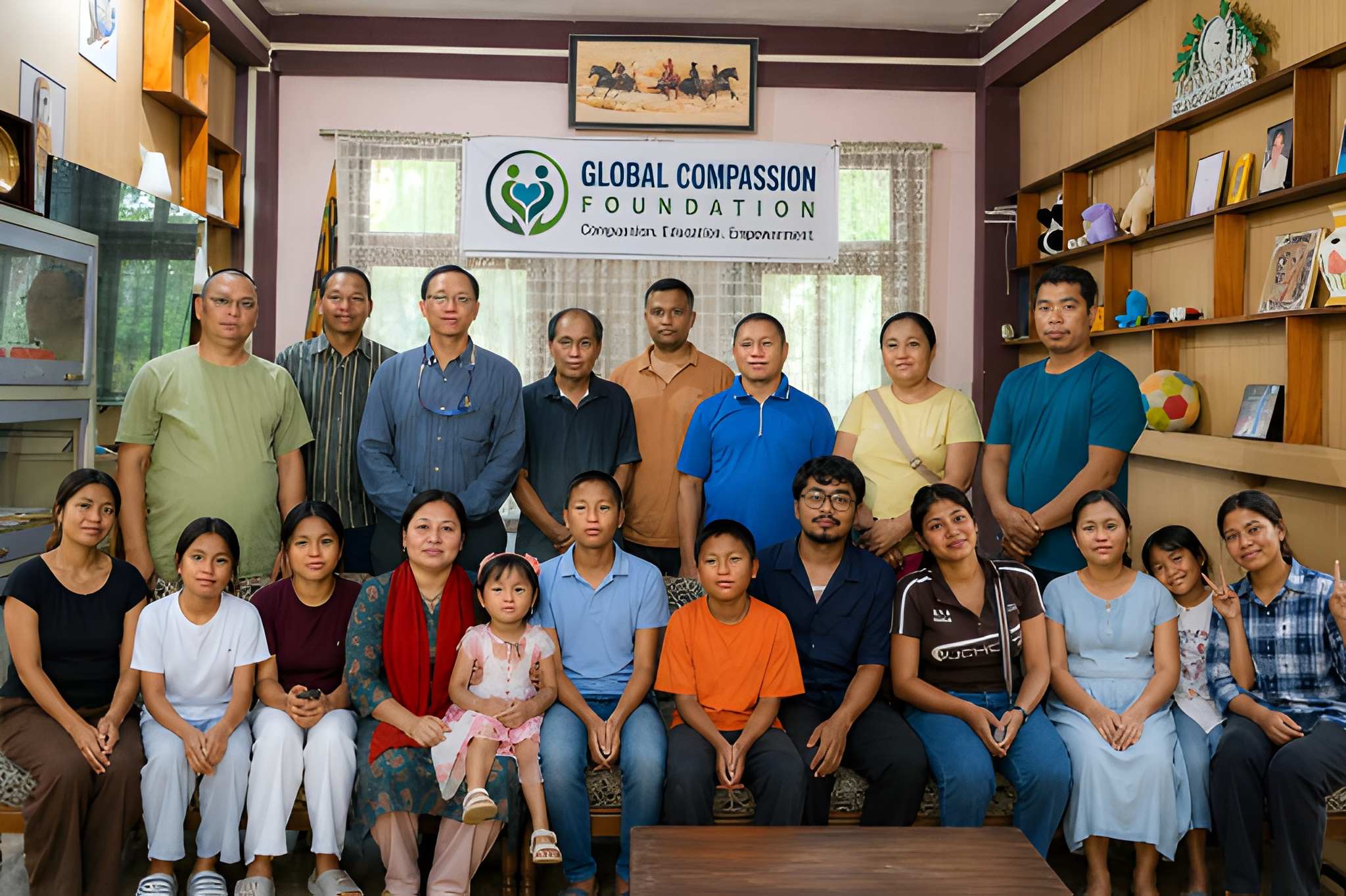 Volunteers working with GCF community